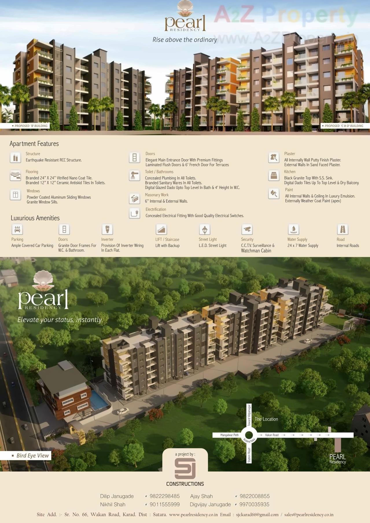 3D Elevation of real estate project Pearl Residency located at Karad-m-cl, Satara, Maharashtra