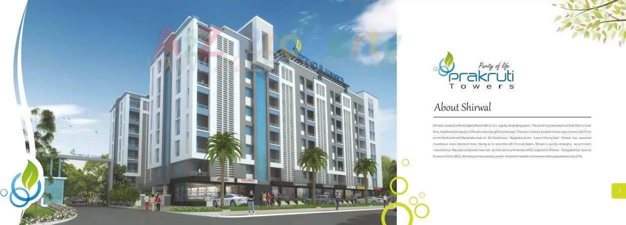 3D Elevation of real estate project Prakruti Towers located at Shirwal, Satara, Maharashtra