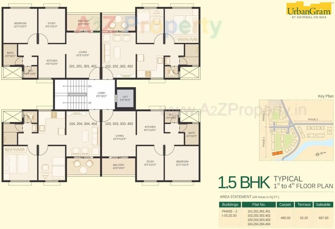 Layout of real estate project Urbangram Shirwal located at Dhangarwadi, Satara, Maharashtra