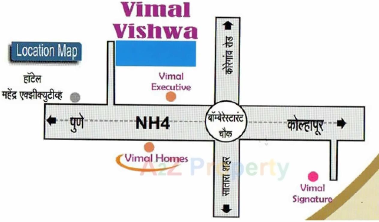 Layout of real estate project Vimal Vishwa located at Satara, Satara, Maharashtra