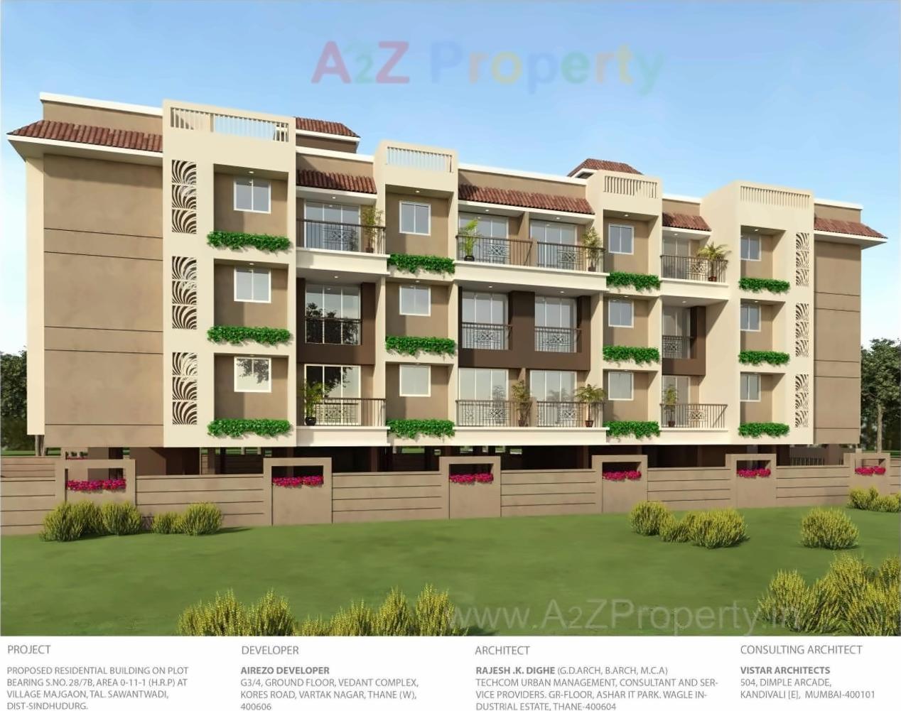 3D Elevation of real estate project Airezo Developers located at Majgaon-ct, Sindhudurg, Maharashtra
