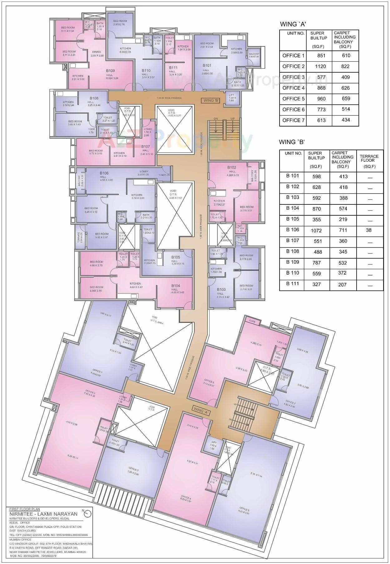 Layout of real estate project Nirmitee Laxminarayan located at Kudal-ct, Sindhudurg, Maharashtra
