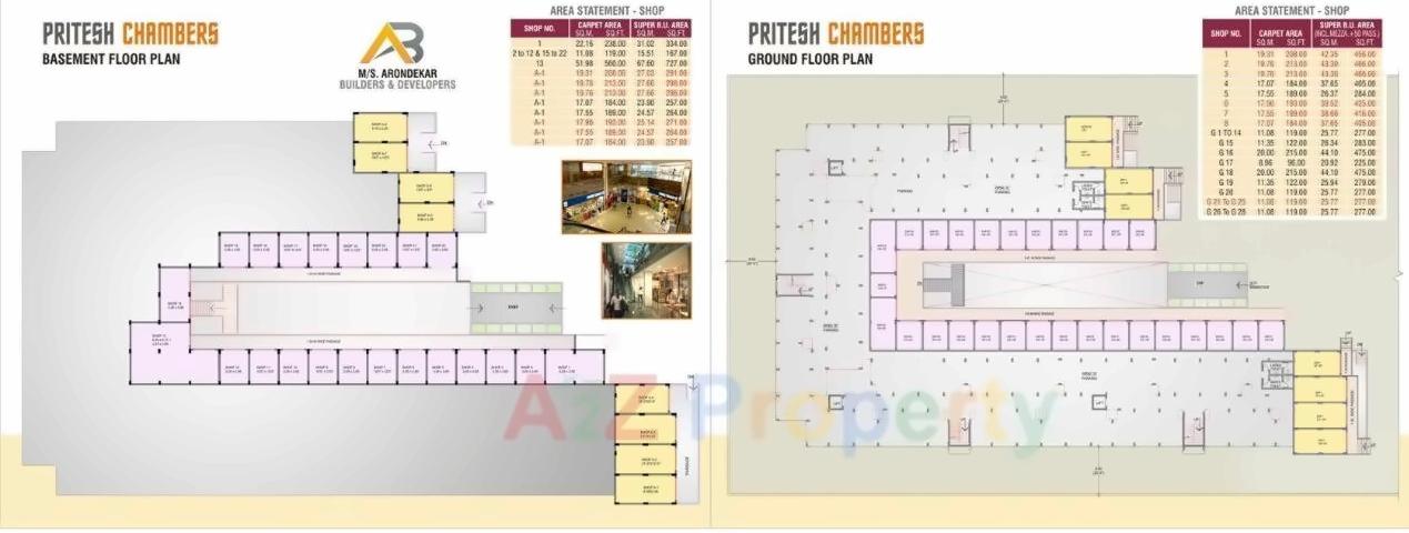 Layout of real estate project Pritesh Chambers located at Kumbharli, Sindhudurg, Maharashtra