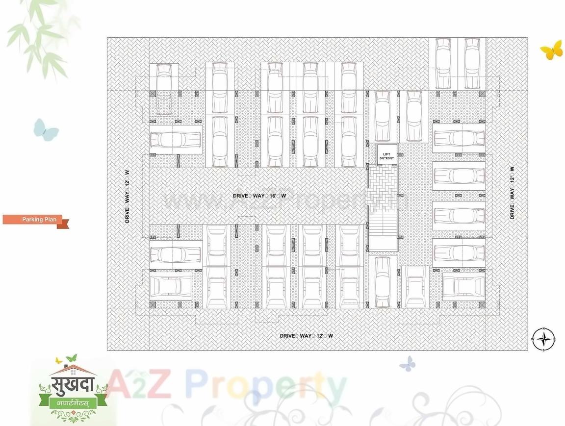Layout of real estate project Sukhada Apartments located at Solapur-m-corp, Solapur, Maharashtra