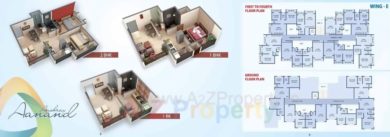 Layout of real estate project Aashray Aanand located at Ambarnath-r, Thane, Maharashtra