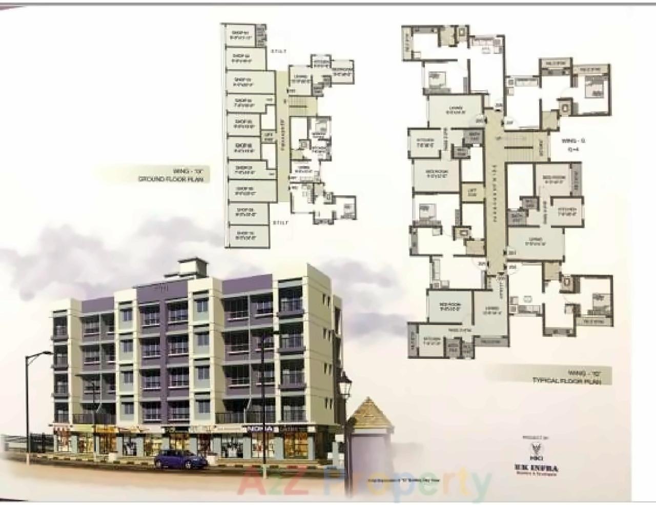 Layout of real estate project Aghav Resideny located at Atgaon, Thane, Maharashtra
