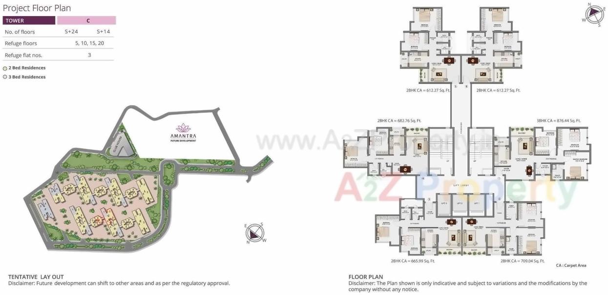 Layout of real estate project Amantra located at Ranjnoli, Thane, Maharashtra