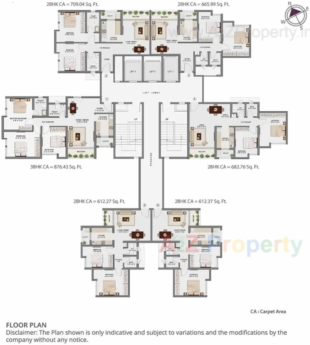 Layout of real estate project Amantra located at Ranjnoli, Thane, Maharashtra