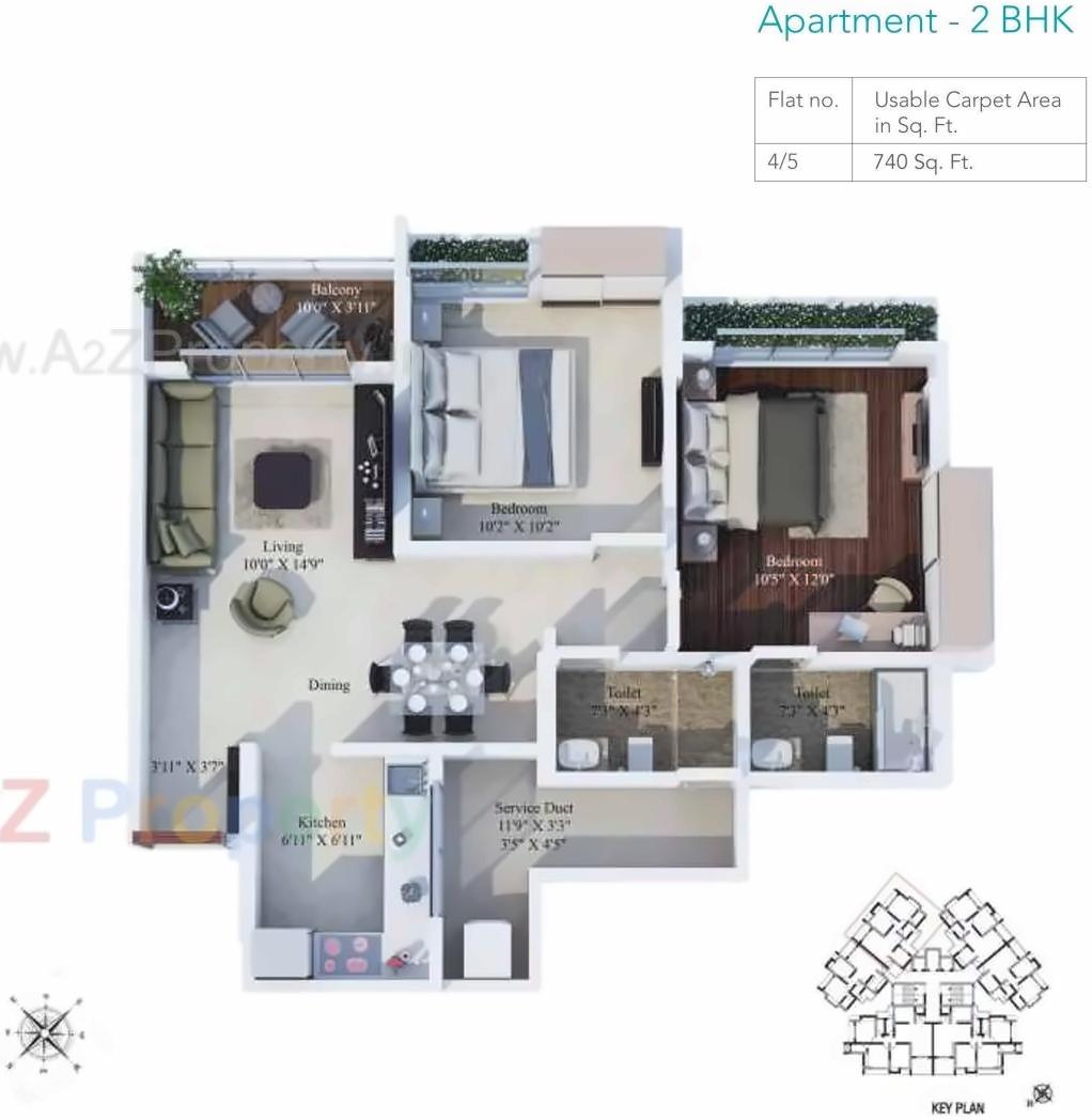 Layout of real estate project Amizra located at Thane-m-corp, Thane, Maharashtra