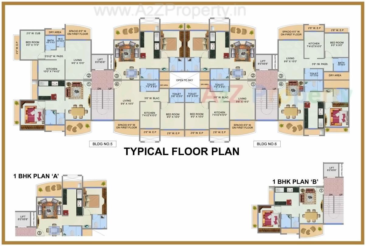 Layout of real estate project Amrut Pearl  No located at Kalyandombivali-m-corp, Thane, Maharashtra