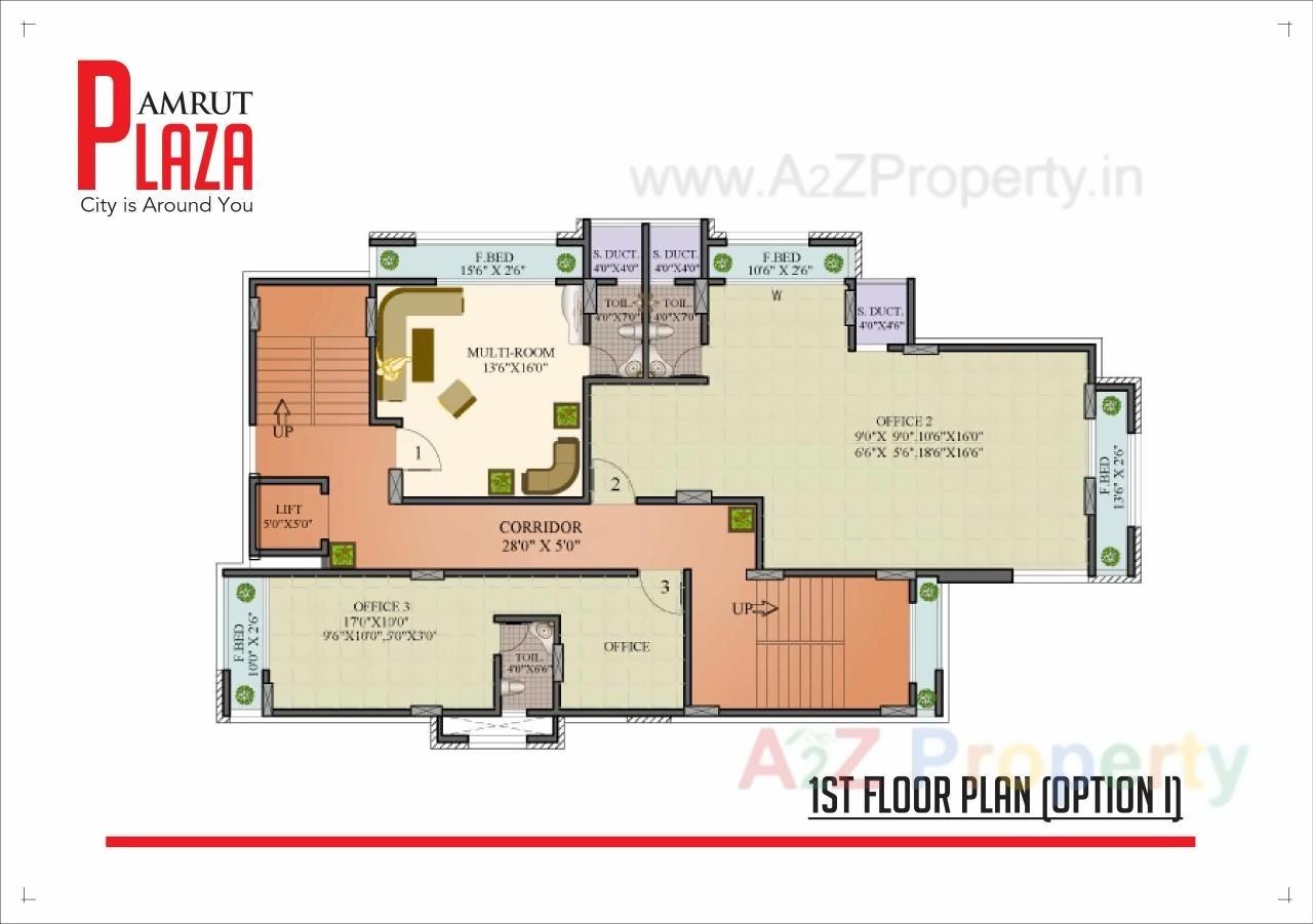 Layout of real estate project Amrut Plaza located at Thane-m-corp, Thane, Maharashtra