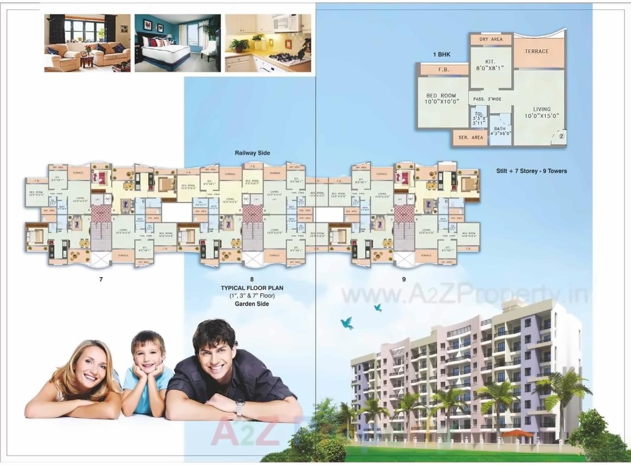 Layout of real estate project Amrut Siddhi located at Manda, Thane, Maharashtra