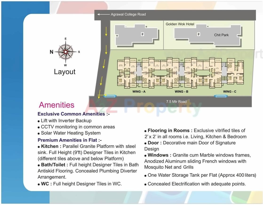 Layout of real estate project Anand Homes located at Kalyandombivali-m-corp, Thane, Maharashtra