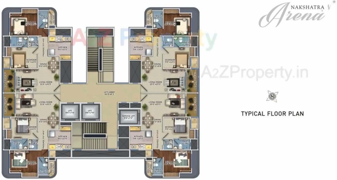 Layout of real estate project Arena located at Thane-m-corp, Thane, Maharashtra