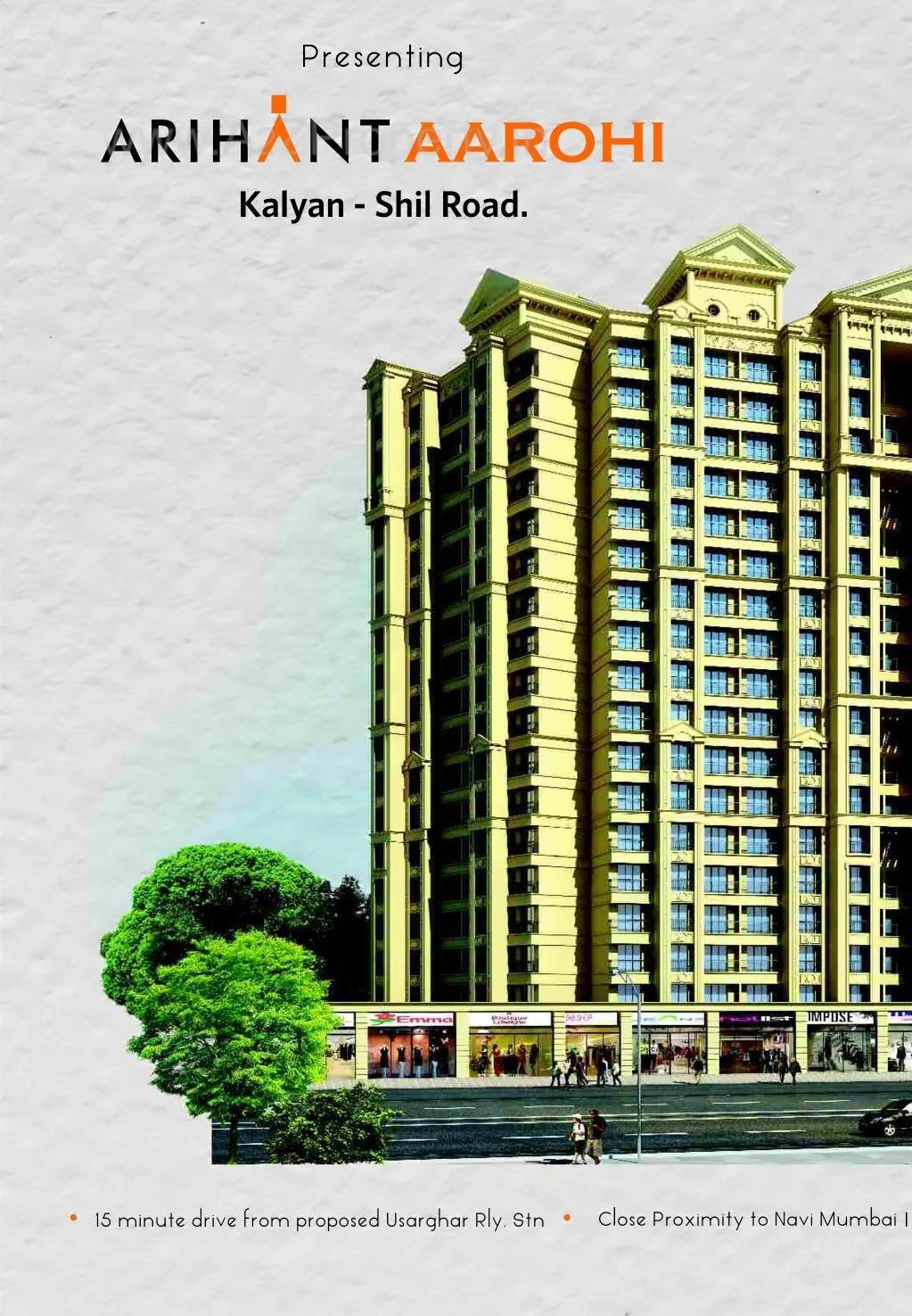 3D Elevation of real estate project Arihant Aarohi located at Thane, Thane, Maharashtra