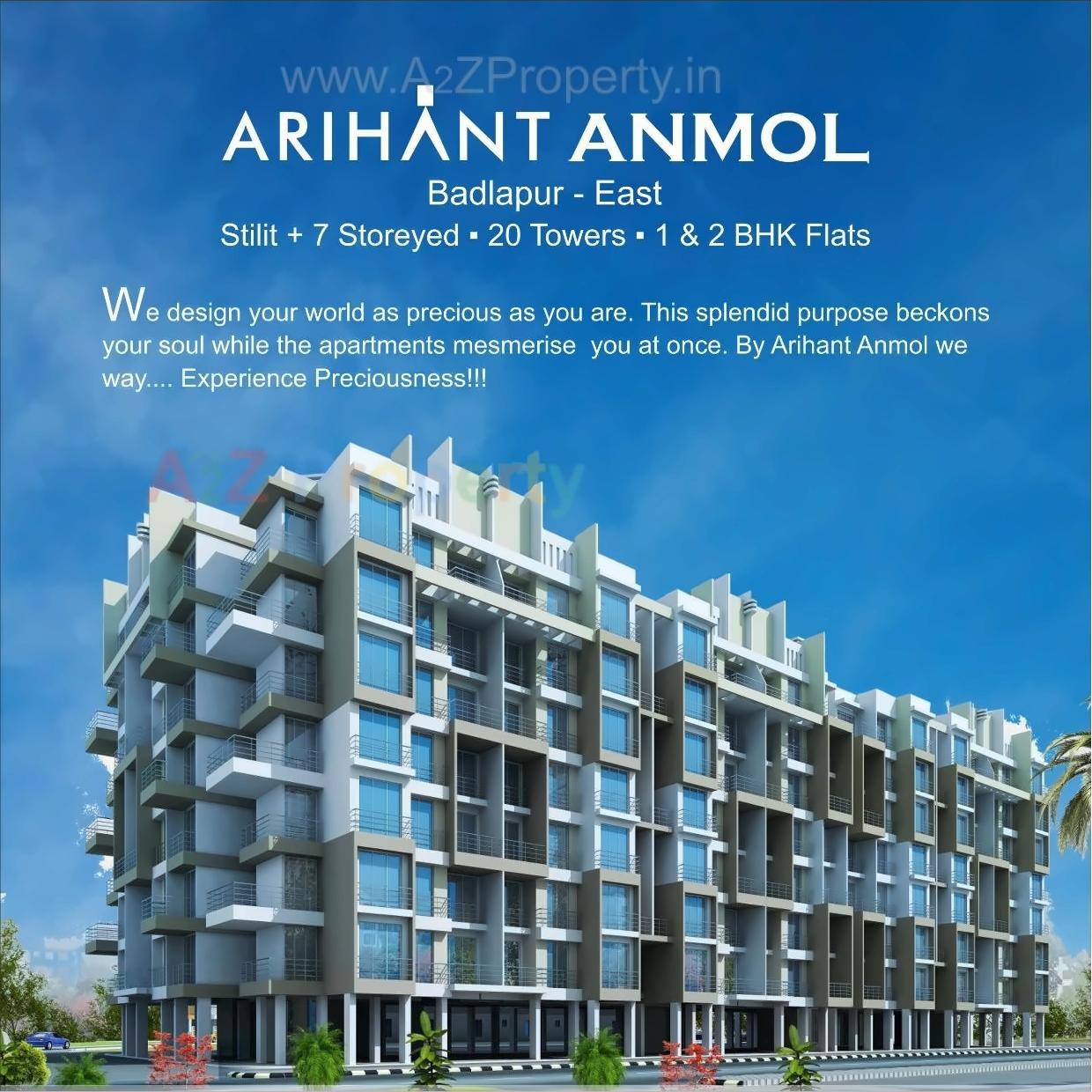 3D Elevation of real estate project Arihant Anmol located at Badlapur-m-cl, Thane, Maharashtra