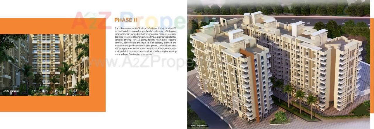 3D Elevation of real estate project Aryan One located at Badlapur-m-cl, Thane, Maharashtra