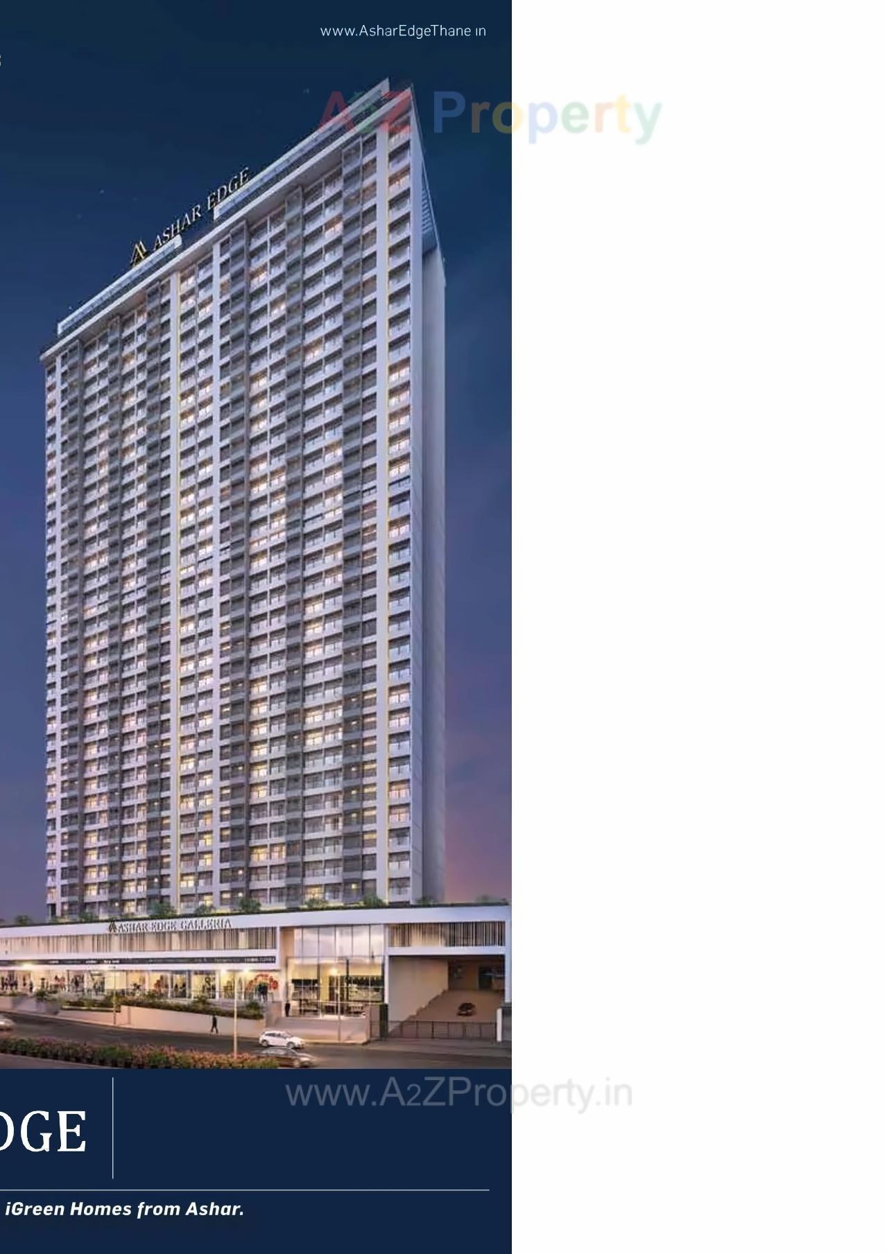 3D Elevation of real estate project Ashar Edge located at Thane-m-corp, Thane, Maharashtra