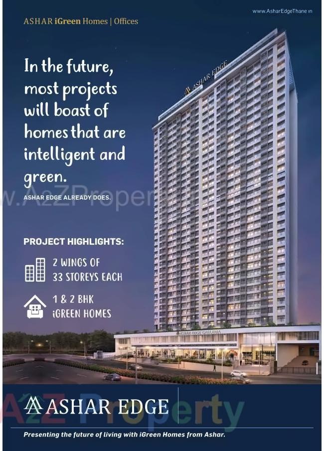 3D Elevation of real estate project Ashar Edge located at Thane-m-corp, Thane, Maharashtra