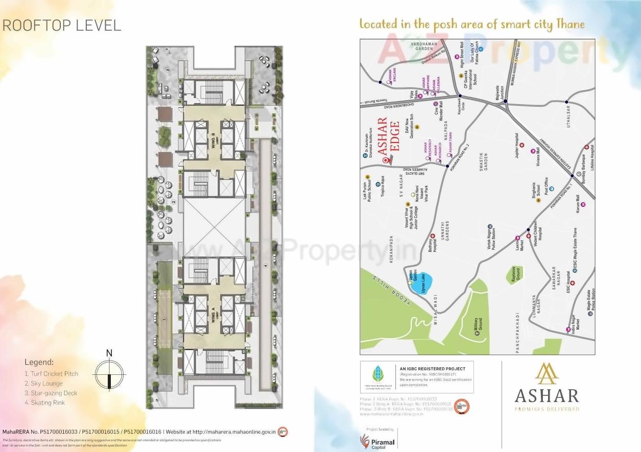 Layout of real estate project Ashar Edge located at Thane-m-corp, Thane, Maharashtra