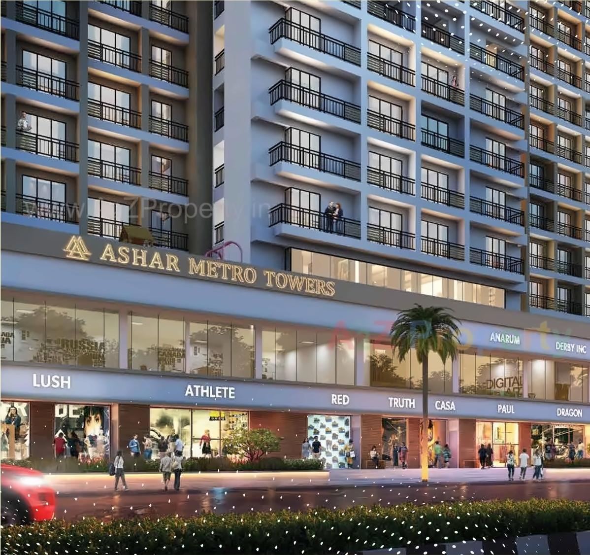 3D Elevation of real estate project Ashar Metro Towers located at Vartaknagar, Thane, Maharashtra