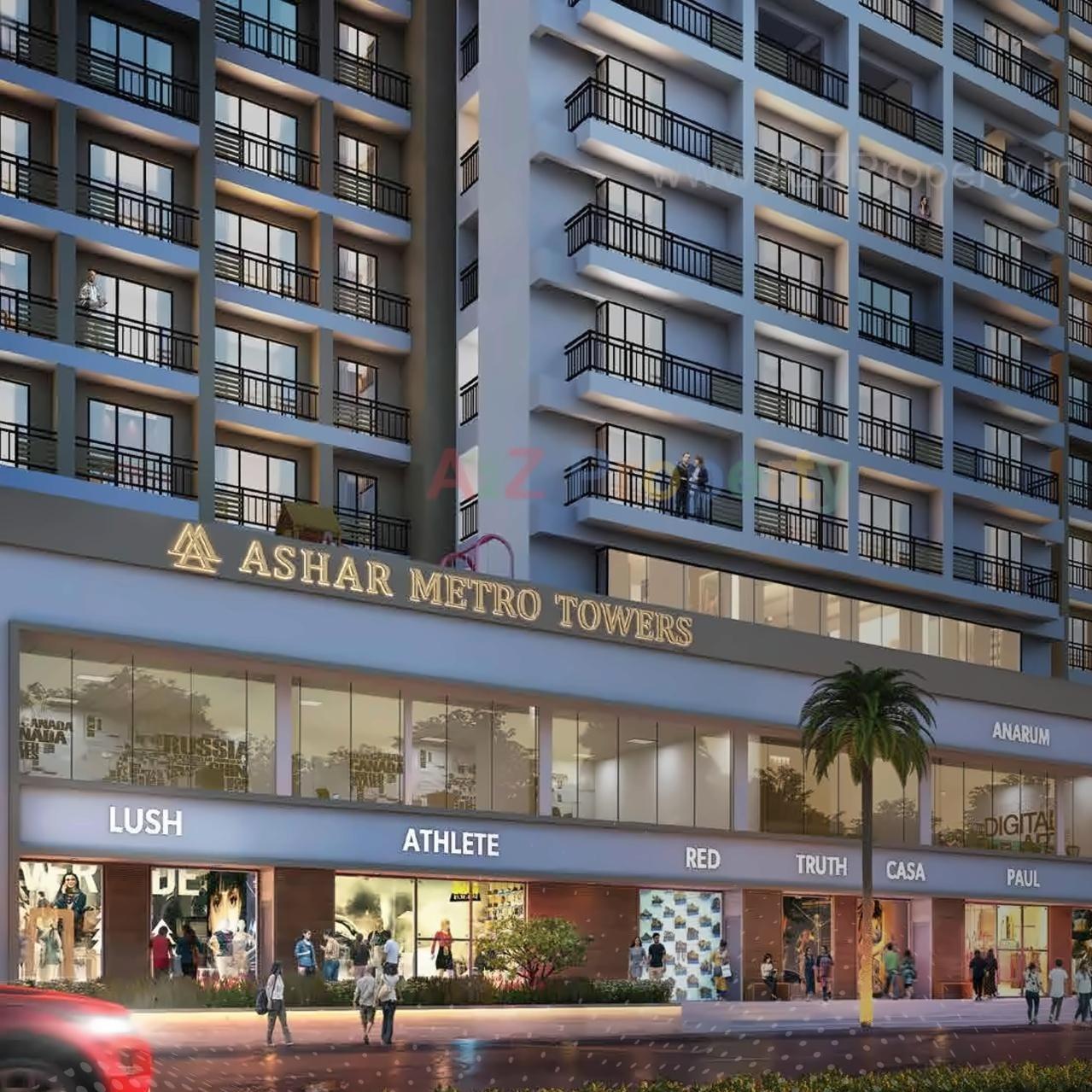3D Elevation of real estate project Ashar Metro Towers located at Vartaknagar, Thane, Maharashtra