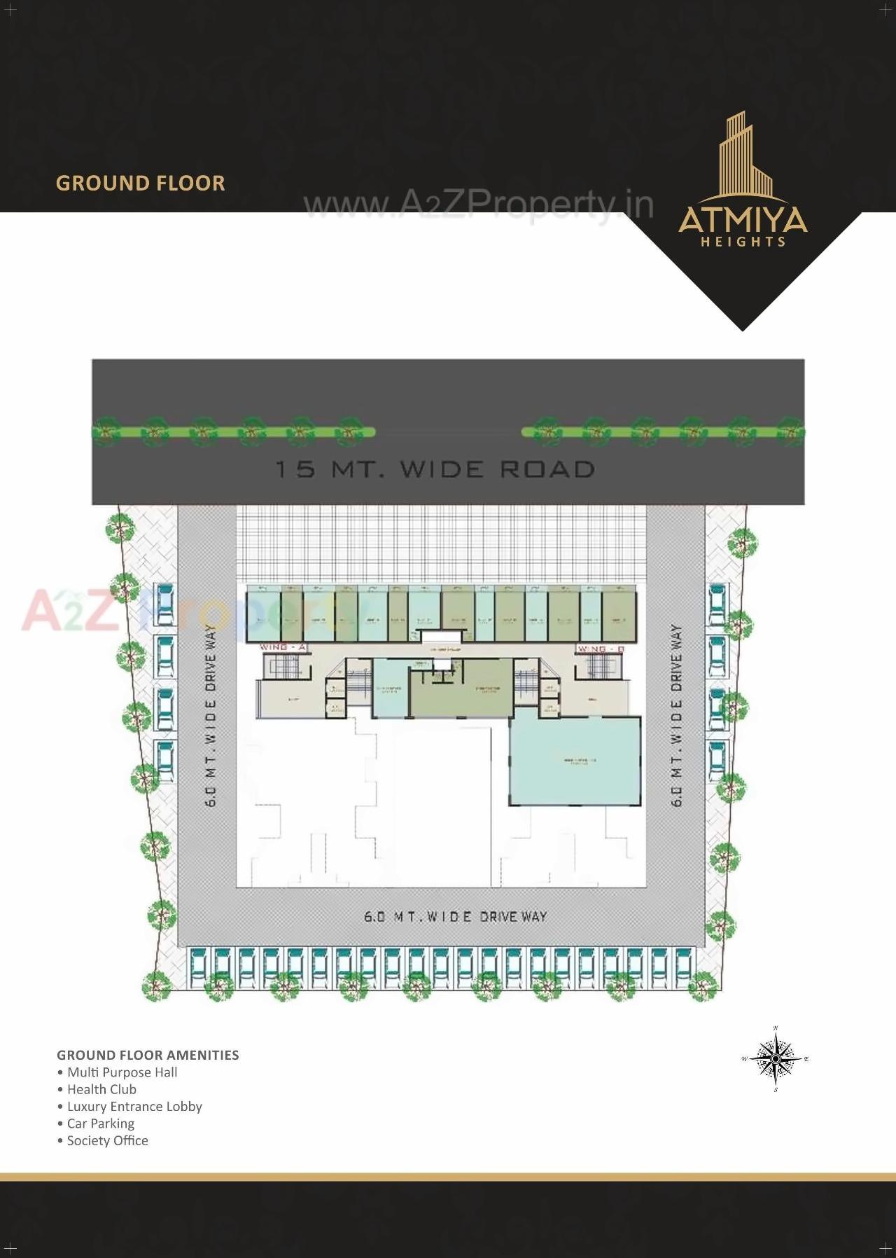 Layout of real estate project Atmiya Heights located at Sonavale, Thane, Maharashtra