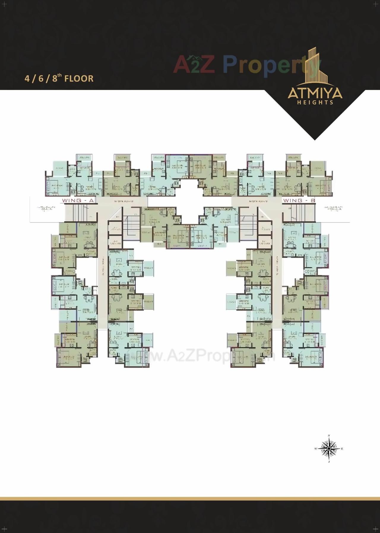 Layout of real estate project Atmiya Heights located at Sonavale, Thane, Maharashtra