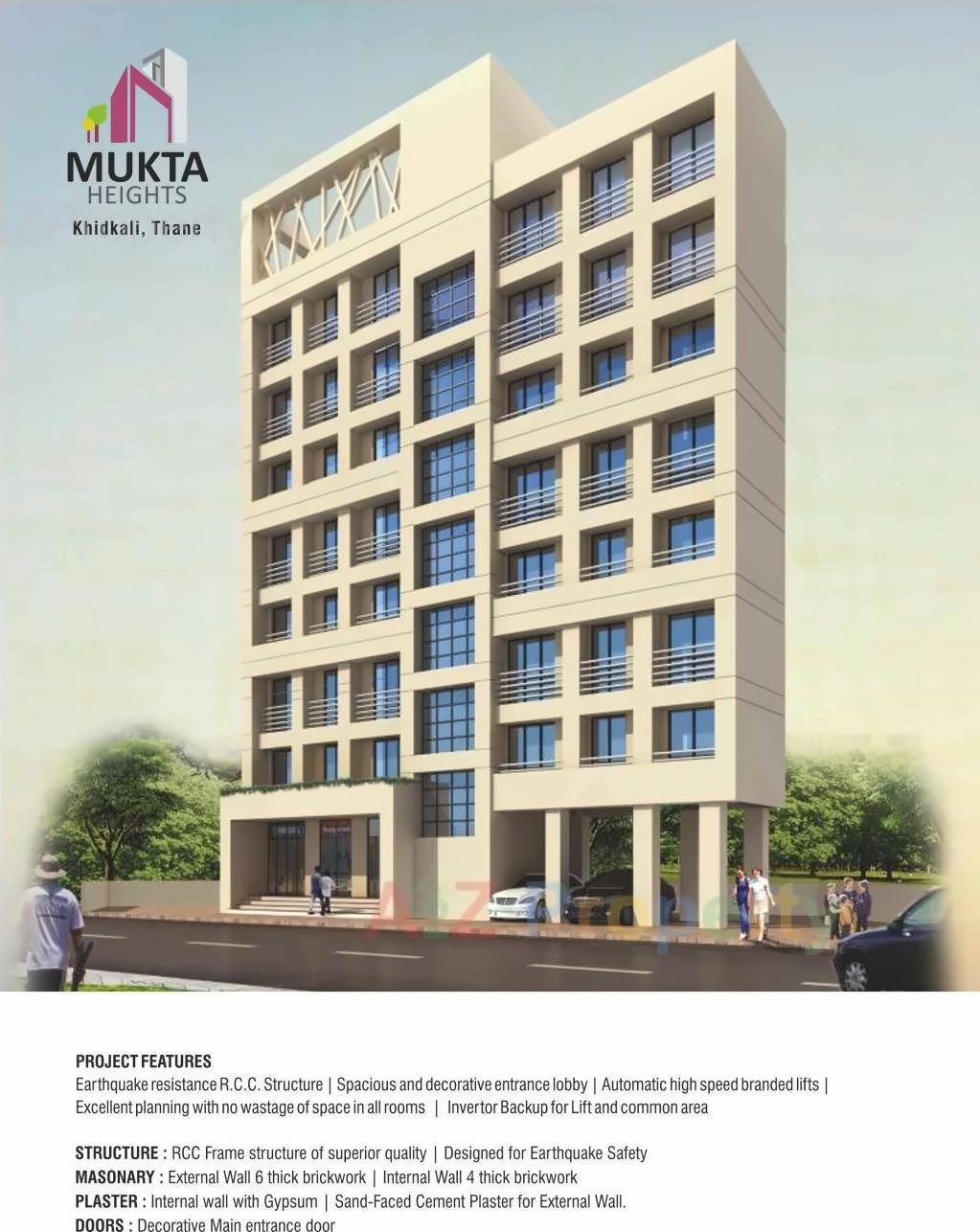 3D Elevation of real estate project B Mukta Heights located at Thane-m-corp, Thane, Maharashtra