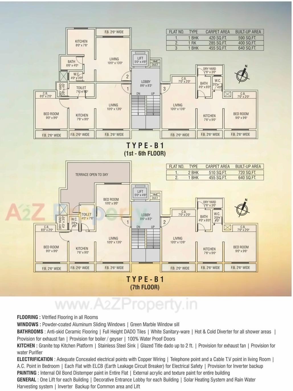 Layout of real estate project B Mukta Heights located at Thane-m-corp, Thane, Maharashtra
