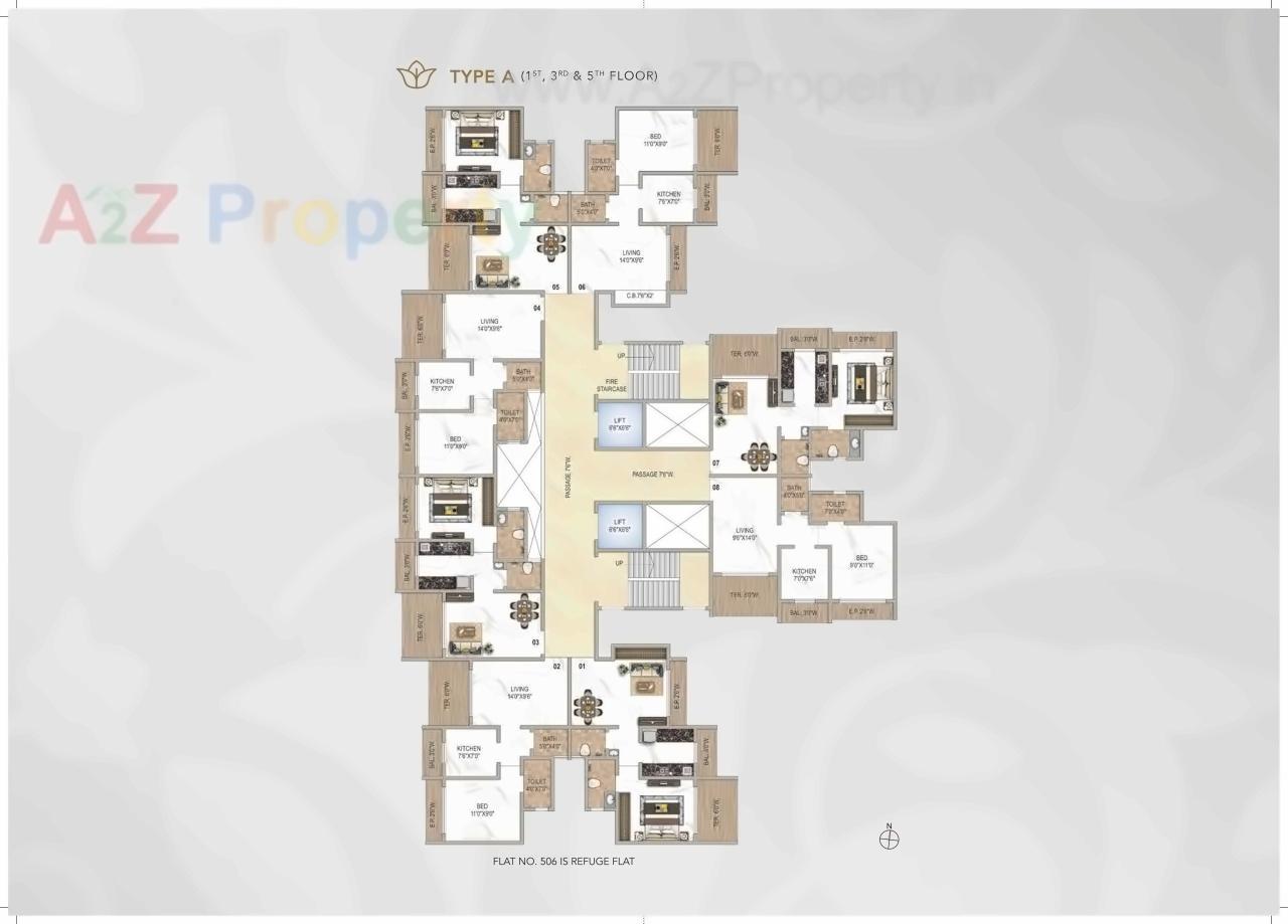 Layout of real estate project Balaji Exotica located at Chikanghar, Thane, Maharashtra