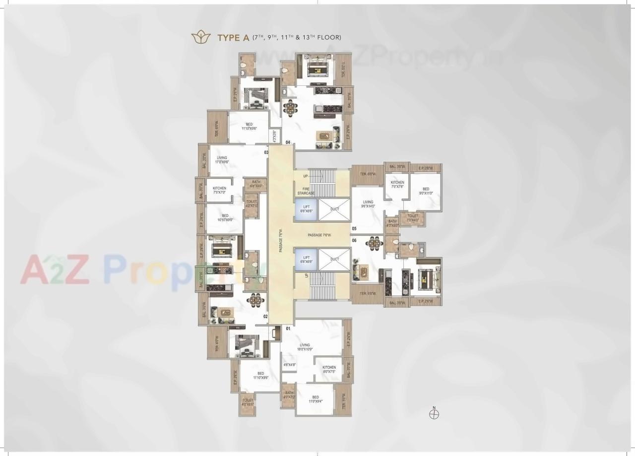 Layout of real estate project Balaji Exotica located at Chikanghar, Thane, Maharashtra
