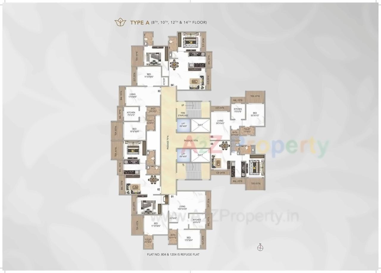 Layout of real estate project Balaji Exotica located at Chikanghar, Thane, Maharashtra