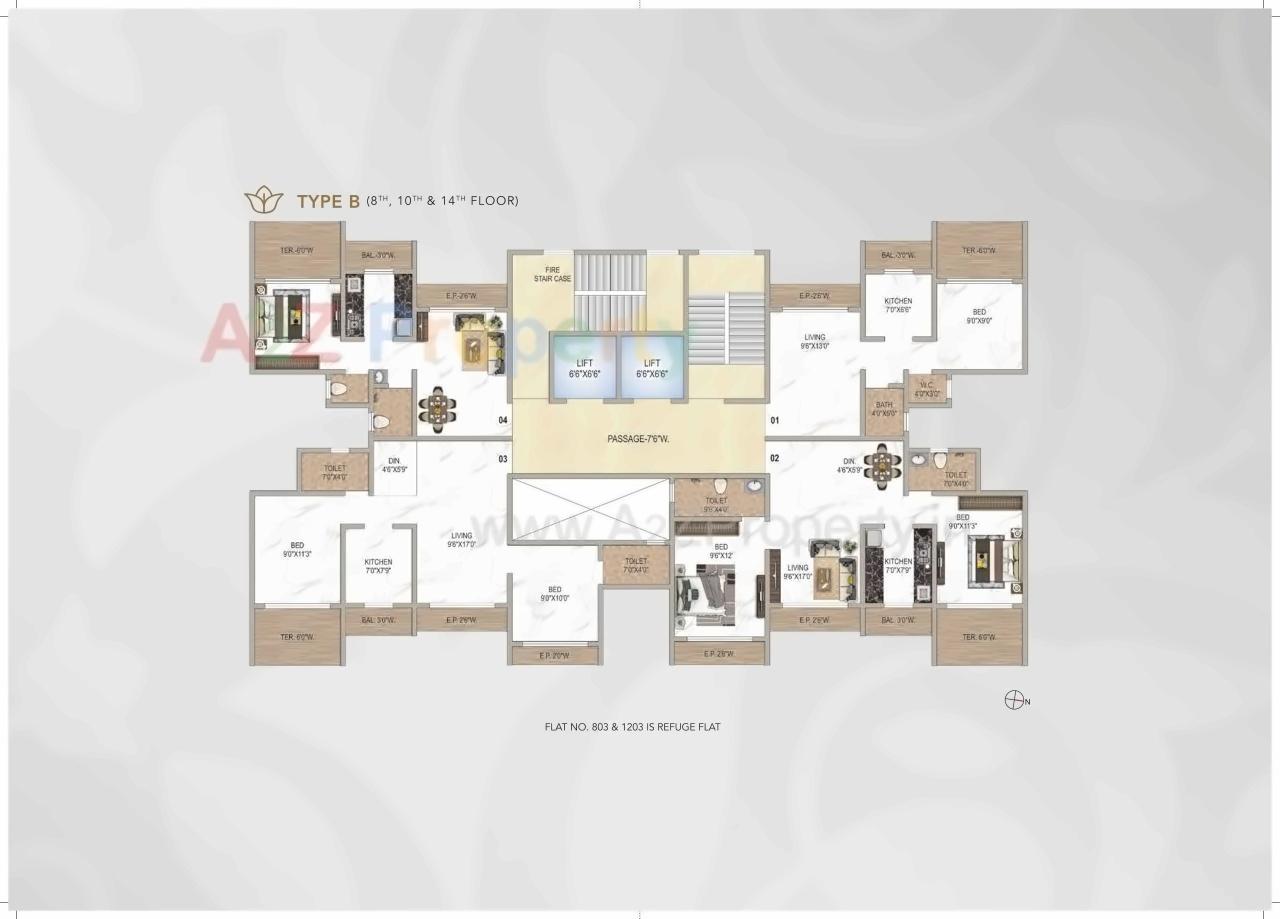 Layout of real estate project Balaji Exotica located at Chikanghar, Thane, Maharashtra