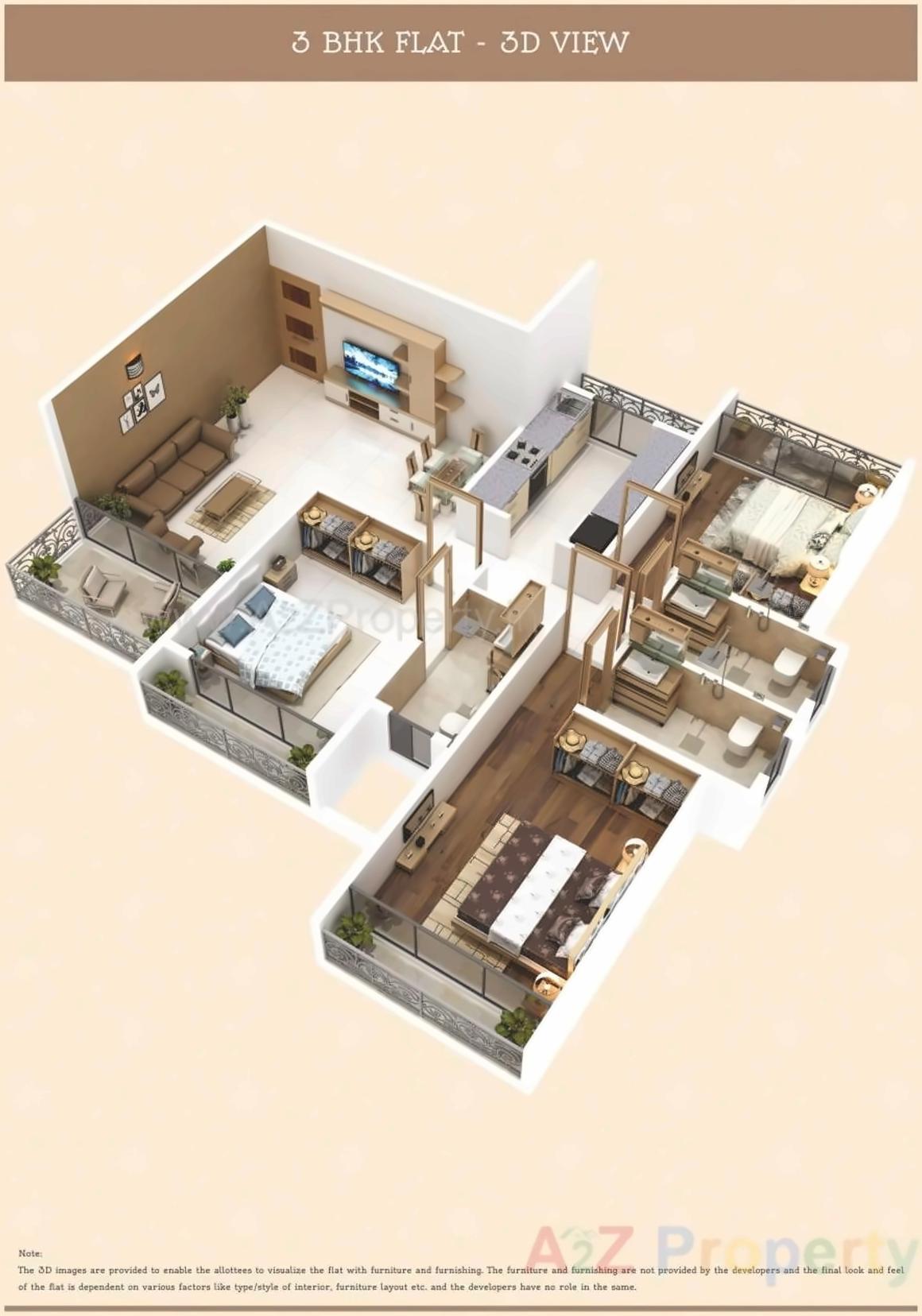 Layout of real estate project Balaji Shrushti located at Navi-mumbai-m-corp, Thane, Maharashtra