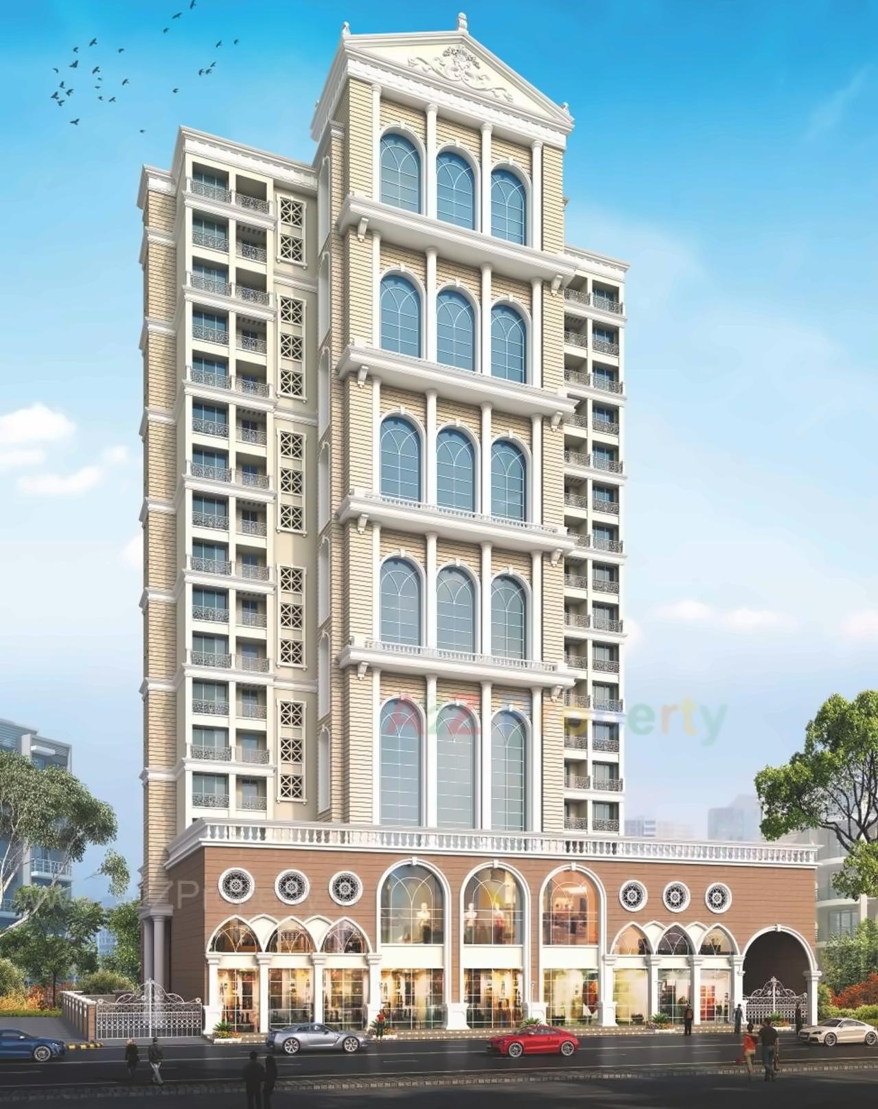 3D Elevation of real estate project Balaji Shrushti located at Navi-mumbai-m-corp, Thane, Maharashtra