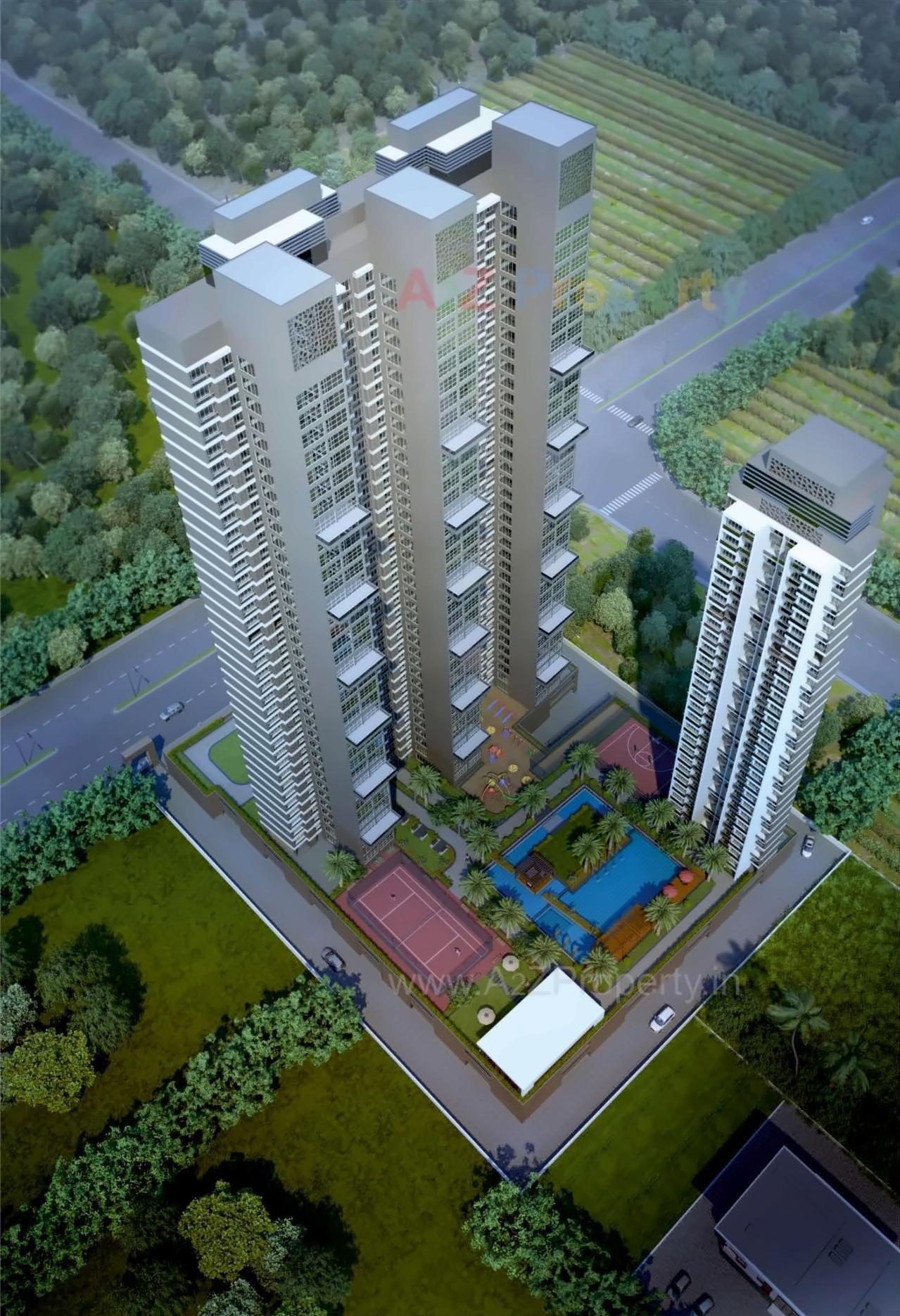 3D Elevation of real estate project Bhagwati Eleganza located at Navi-mumbai-m-corp, Thane, Maharashtra
