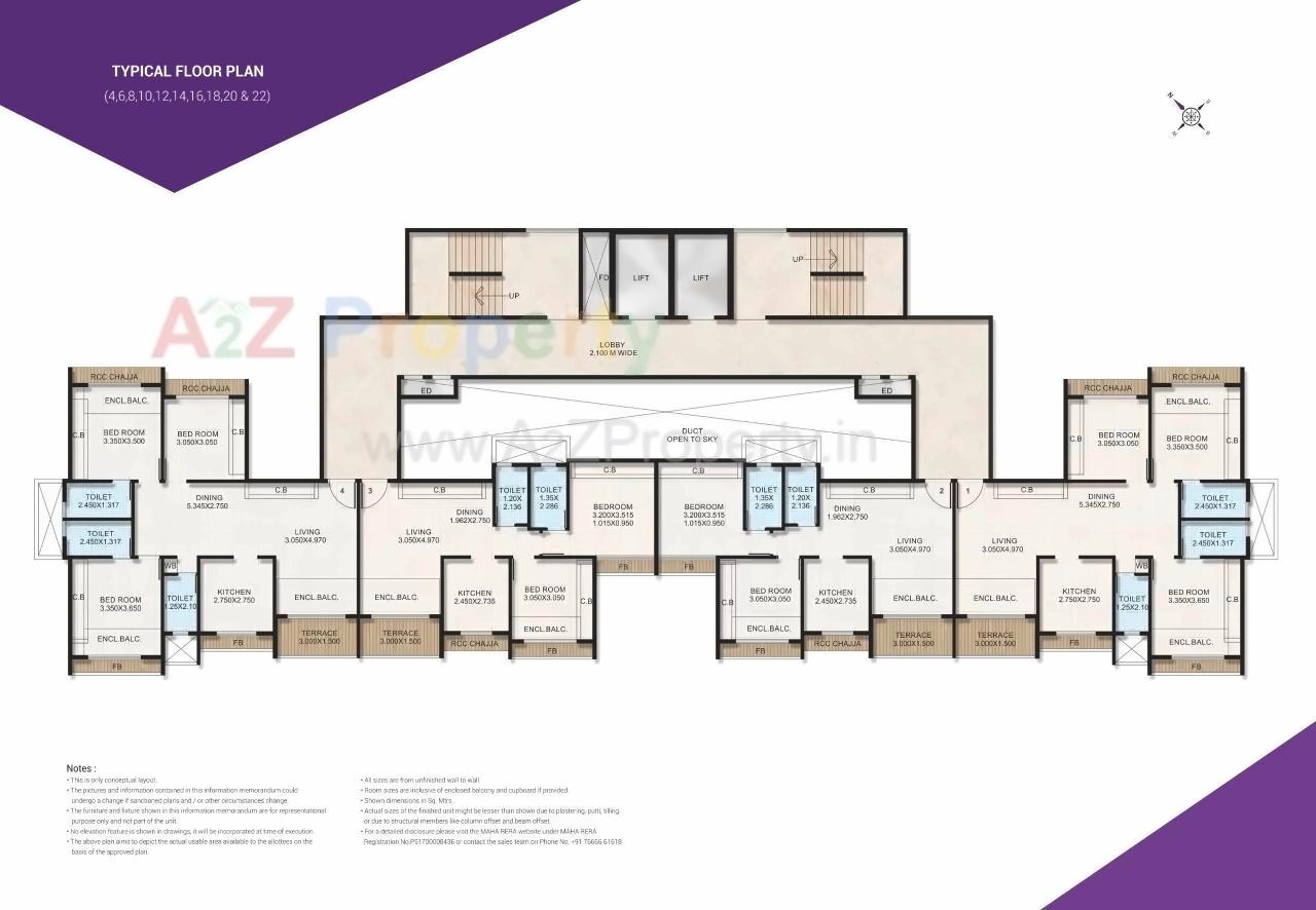 Layout of real estate project Bhagwati Eminence located at Navi-mumbai-m-corp, Thane, Maharashtra