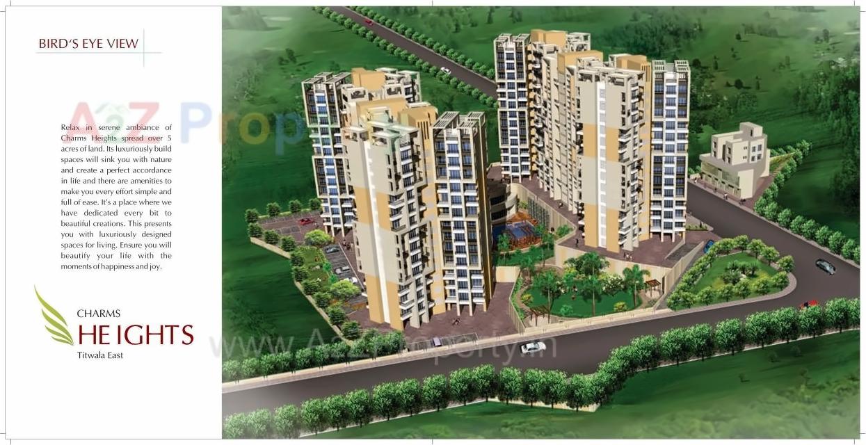 3D Elevation of real estate project Charms Heights located at Manda, Thane, Maharashtra