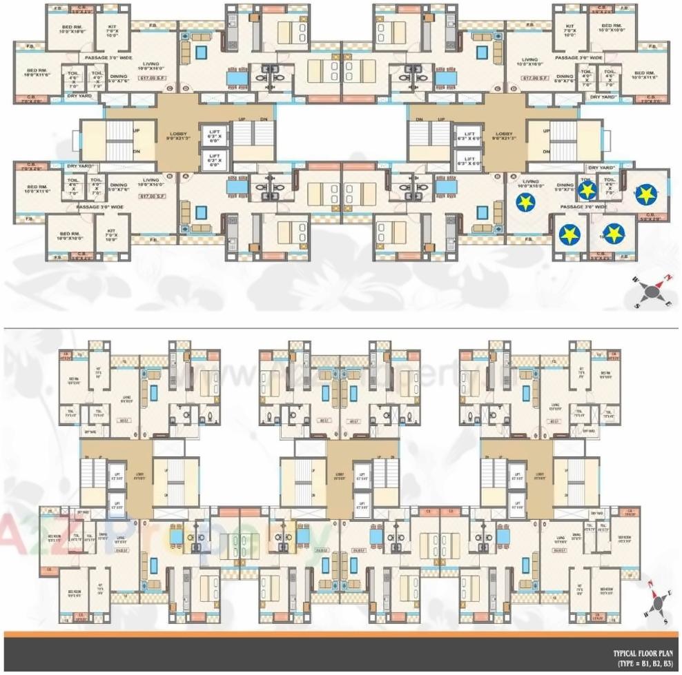 Layout of real estate project Cosmos Classique located at Thane-m-corp, Thane, Maharashtra