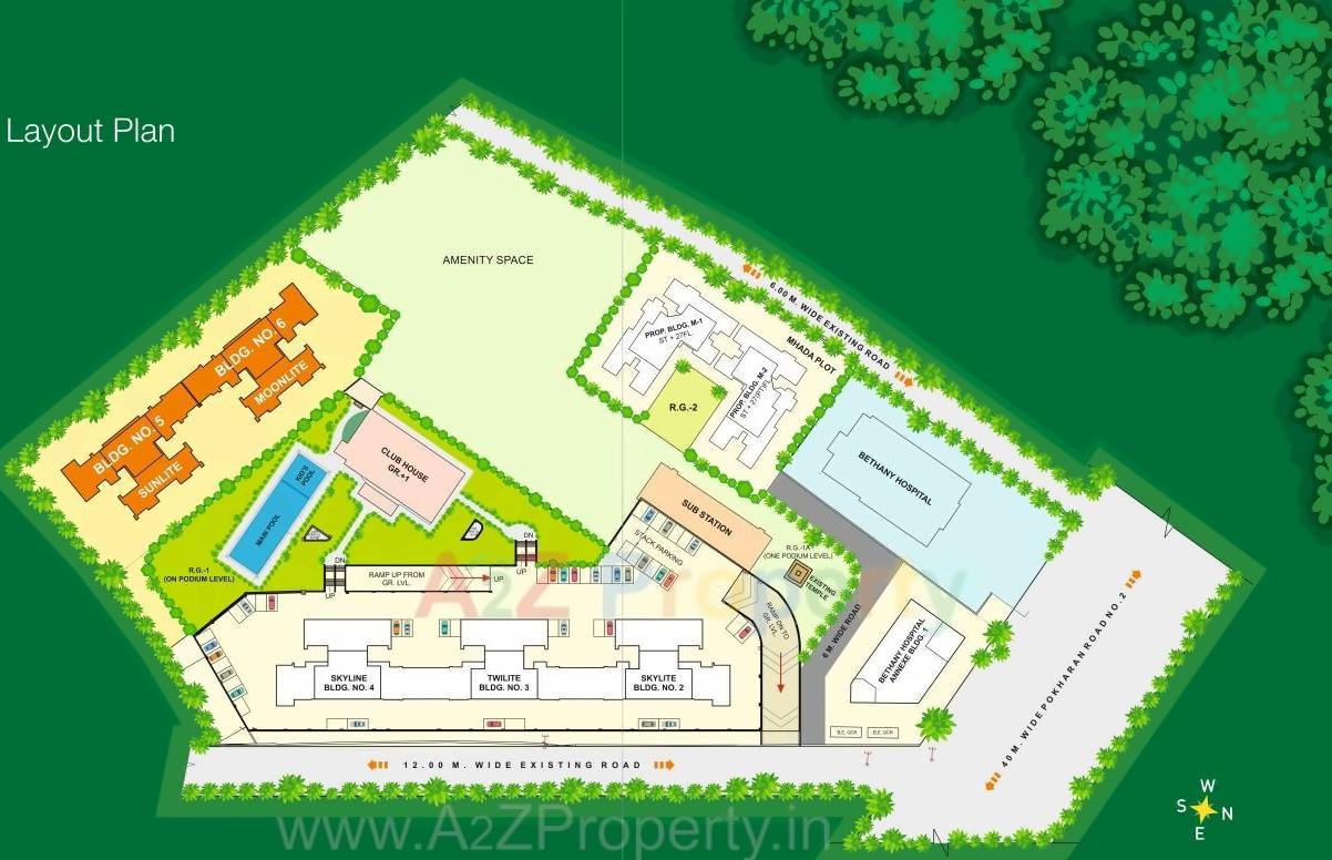 Layout of real estate project Cosmos Horizon located at Thane-m-corp, Thane, Maharashtra