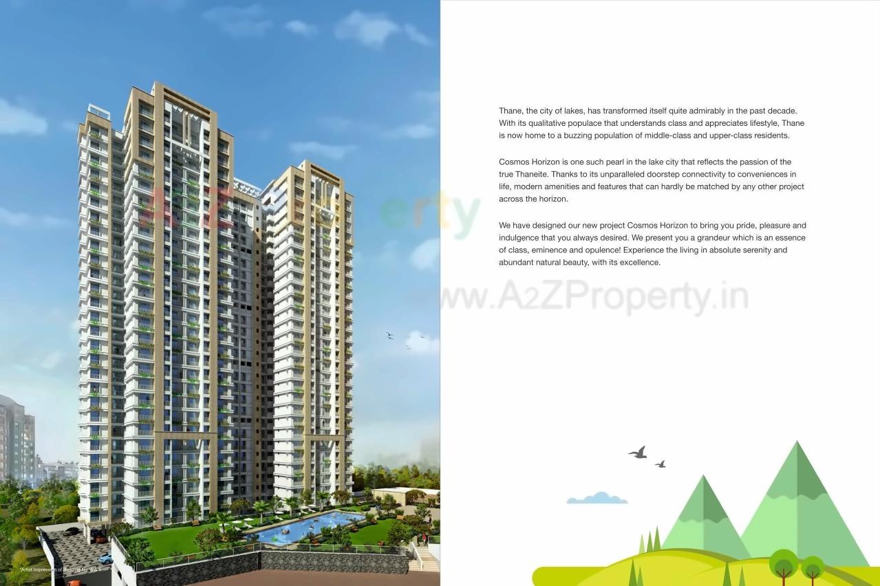 3D Elevation of real estate project Cosmos Horizon located at Thane-m-corp, Thane, Maharashtra