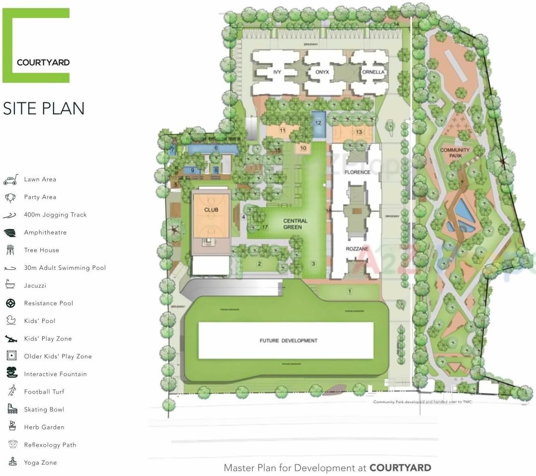 Layout of real estate project Courtyard   Onyx located at Thane-m-corp, Thane, Maharashtra