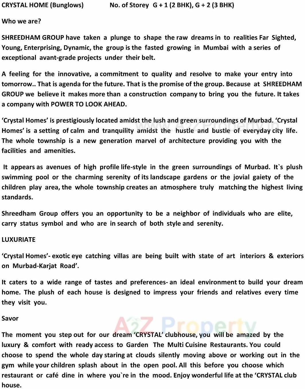  of real estate project Crystal Homes located at Nhave, Thane, Maharashtra