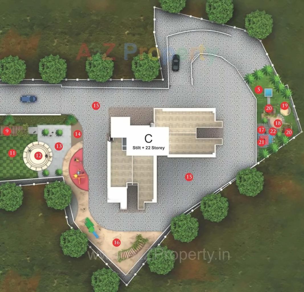 Layout of real estate project Dedhia Elita located at Thane-m-corp, Thane, Maharashtra