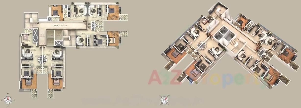 Layout of real estate project Dedhia Elita located at Thane-m-corp, Thane, Maharashtra