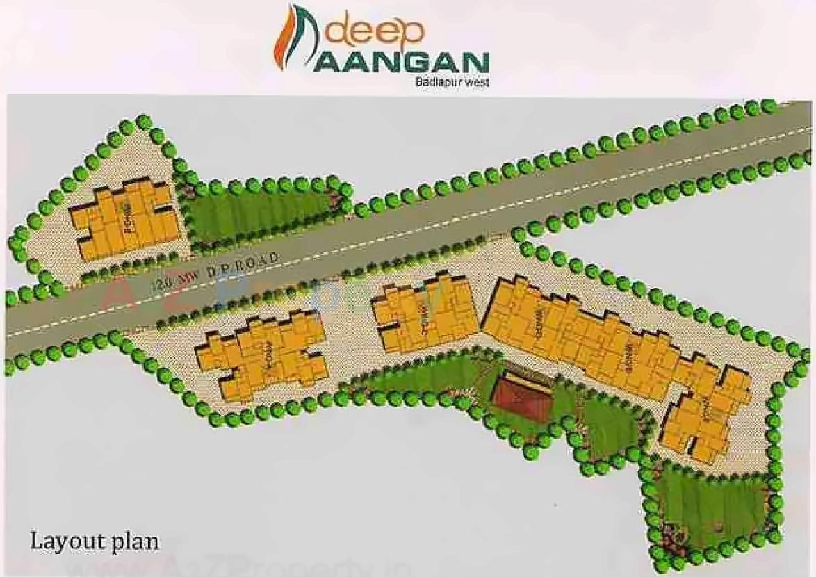Layout of real estate project Deep Aangan located at Badlapur-m-cl, Thane, Maharashtra