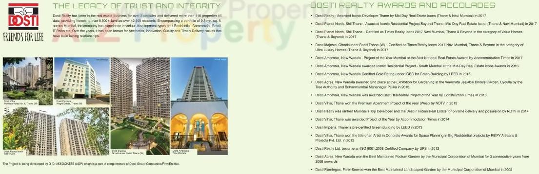  of real estate project Dosti Desire Dosti Joy located at Thane-m-corp, Thane, Maharashtra