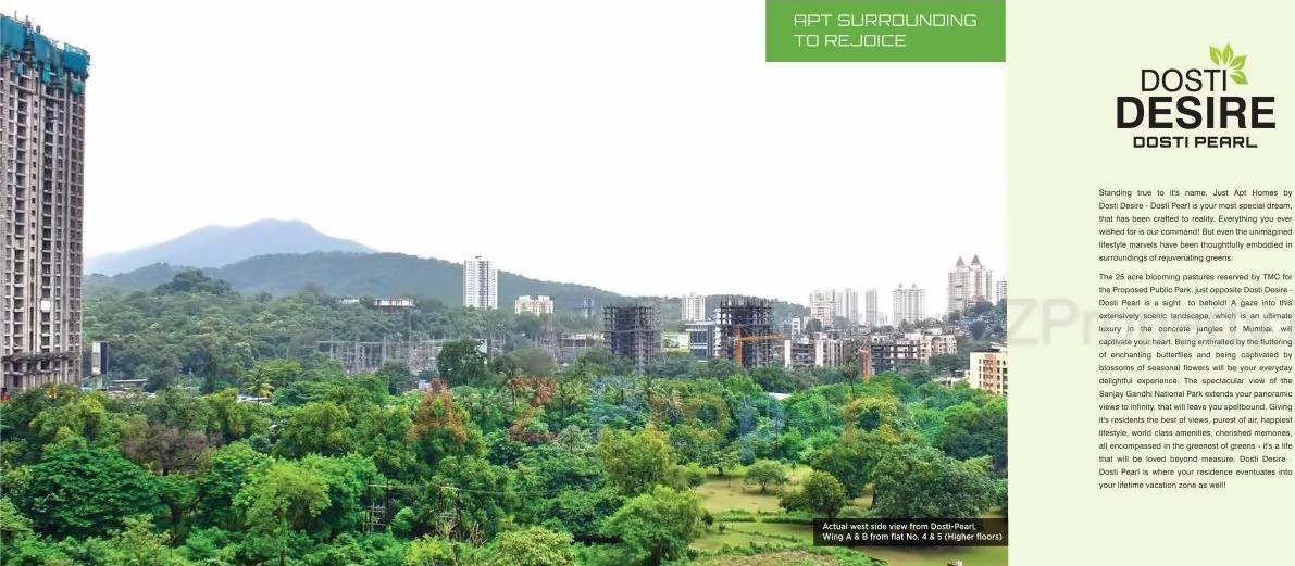 3D Elevation of real estate project Dosti Desire Dosti Joy located at Thane-m-corp, Thane, Maharashtra