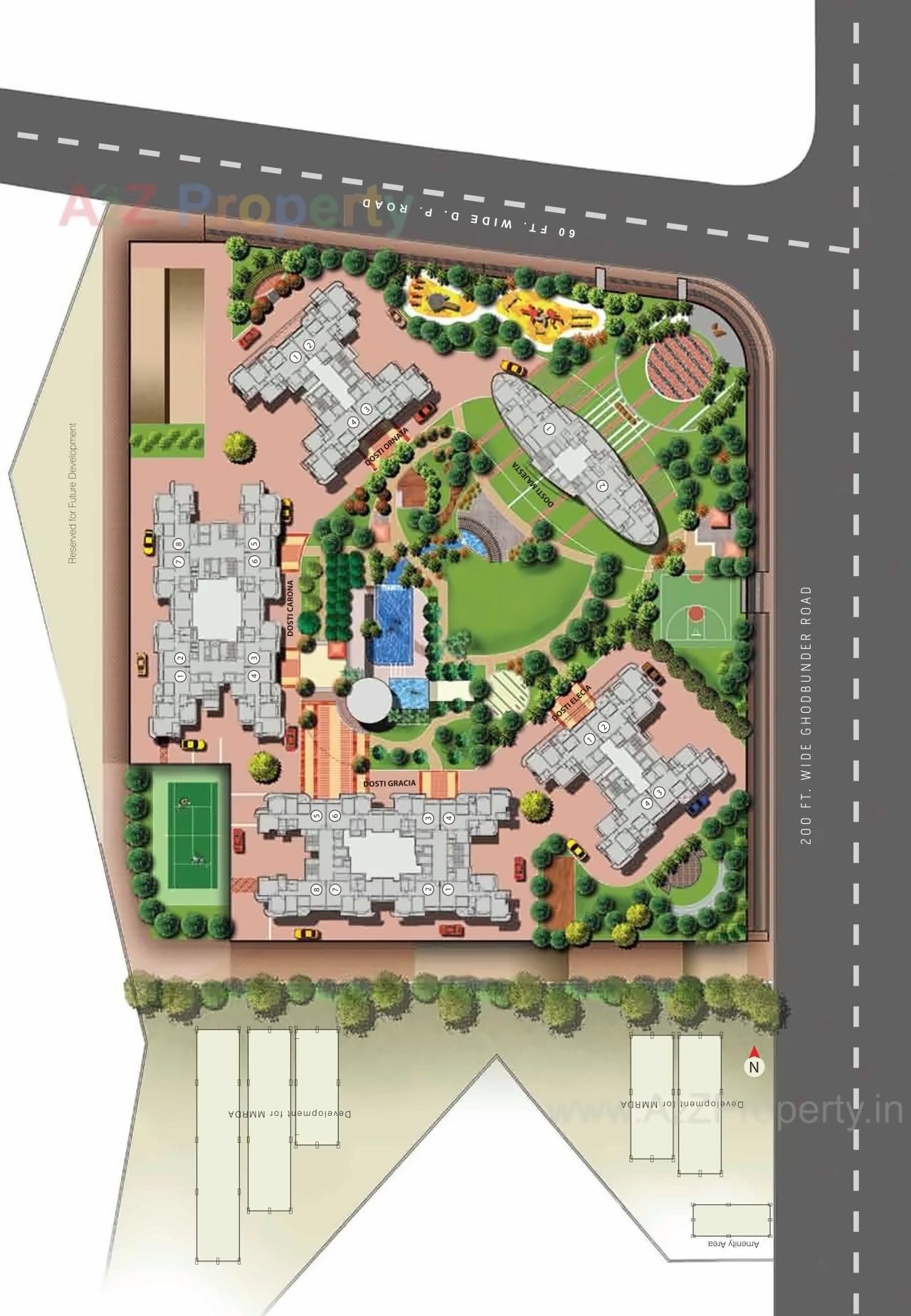 Layout of real estate project Dosti Imperia   Dosti Majesta located at Thane-m-corp, Thane, Maharashtra
